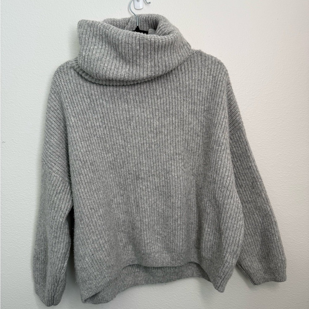 Cozy Gray Turtleneck Sweater